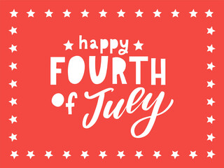 Fototapeta na wymiar Fourth of July - American Independence Day vector illustration - 4th of July typographic design USA