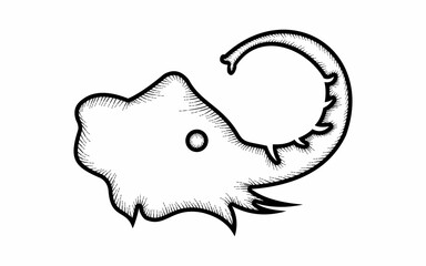 vintage hand drawn elephant