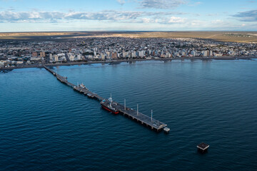 Puerto Madryn City, entrance portal to the Peninsula Valdes natural reserve, World Heritage Site,...