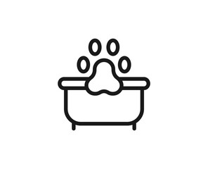 Bath premium line icon. Simple high quality pictogram. Modern outline style icons. Stroke vector illustration on a white background.