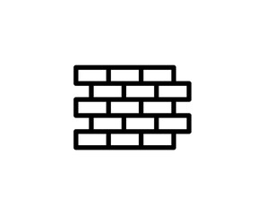 Brick wall premium line icon. Simple high quality pictogram. Modern outline style icons. Stroke vector illustration on a white background.
