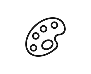 Single line icon of pallette. High quality vector illustration for design, web sites, internet shops, online books etc. Editable stroke in trendy flat style isolated on white background