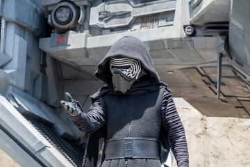 Fototapeta premium Kylo Ren Star Wars characters at Disney Hollywood Studios