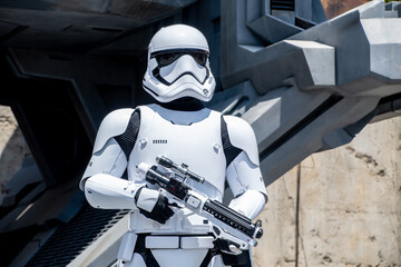 Naklejka premium Stormtrooper Star Wars characters at Disney Hollywood Studios