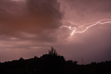 lightning in the sky