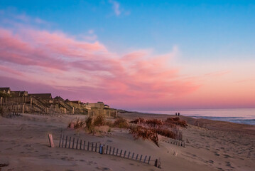Rosy Sunrise at Jeanettes Pier in Outer Banks, NC