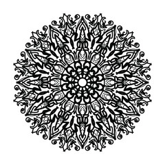 Vector round abstract circle. Mandala style.