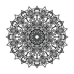 Vector round abstract circle. Mandala style.