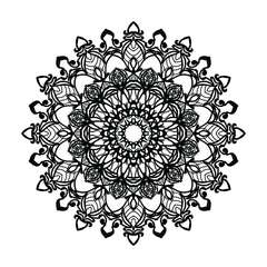 Vector round abstract circle. Mandala style.