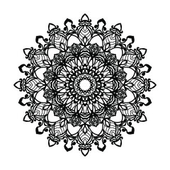 Vector round abstract circle. Mandala style.