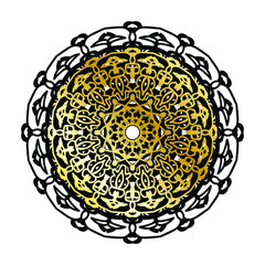Vector round abstract circle. Mandala style.