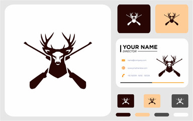 deer hunter logo illustration
