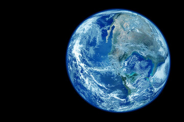 Planet Earth on a dark background. Elements of this image furnished by NASA