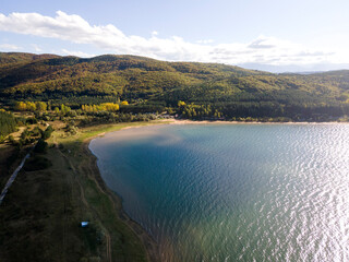 Aerial view of Iskar Reservoir, Bulgaria