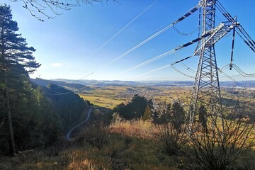 Obraz premium voltage power lines
