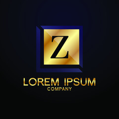 luxury Letter Z logo Alphabet logotype  gold vector design