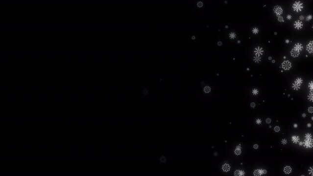 White snowflakes snowfall winter confetti looped slowly falling snow transparent background with alpha channel 4K  Vertical background Vertical video for social media stories
