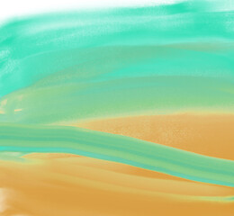 green orange background texture of rough brushed paint. Digital Illustration imitating Texture backgrounds. 