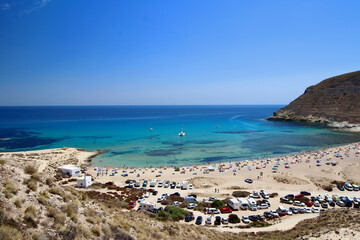 Obraz premium Amazing view of el Playazo de Rodalquilar, one of the most beautiful spots in Cabo de Gata natural park, Njar, Spain.