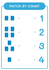 Match by count of Notebook, game for children. Vector illustration, printable worksheet