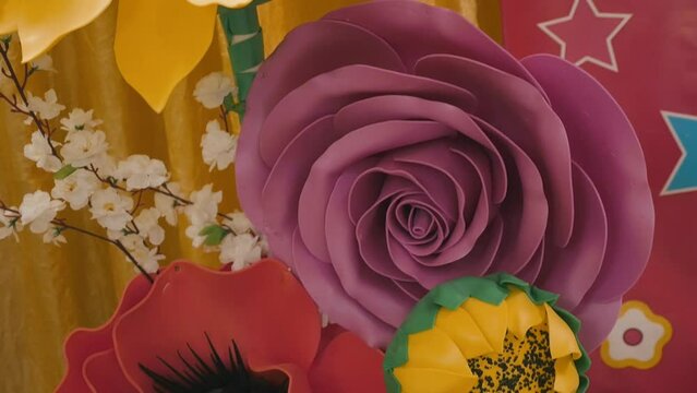 Decorative ornaments in the form of flowers for kindergarten