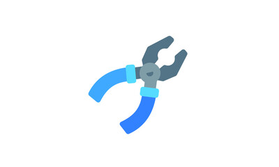 pliers color icon. Isolated vector illustration