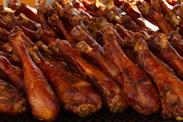 Turkey legs on grill