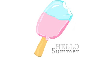 Ice cream on stick. Hello summer.