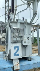 Naklejka premium a substation is a part of an electrical generation, transmission, and distribution system. Electric Power is the rate, per unit time, at which electrical energy is transferred by an electric circuit. 