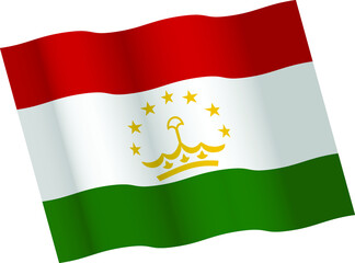 Waving Tajikistan flag vector