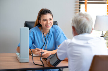 Doctor Health check up for the elderly, Elderly health check