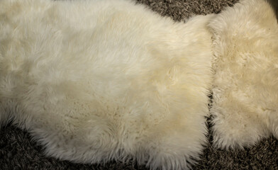 image of soft white fur texture
