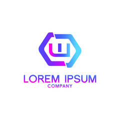 Fototapeta premium Creative Letter W logo design with point or dot symbol