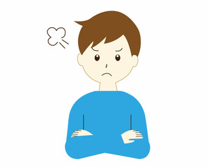 怒る男性のイラスト素材
