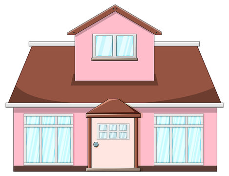House with pink walls