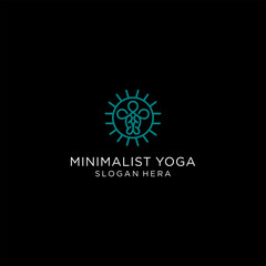 Yoga logo design icon template