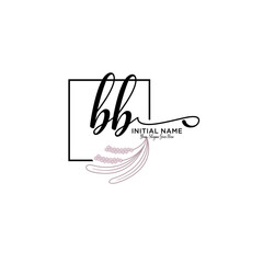 Letter BB, Beauty and fashion logo design vector, Beautiful logotype collection