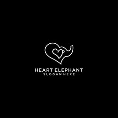 Elephan logo design icon template