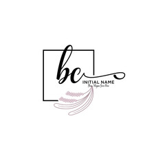 Letter BC, Beauty and fashion logo design vector, Beautiful logotype collection