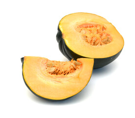 Corn squash on white background