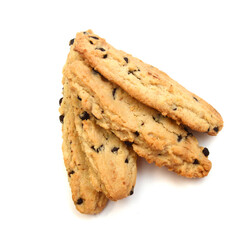 Sweet cookies isolated on a white background