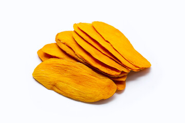 Dried mango on white background