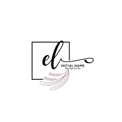 Letter EL, Beauty and fashion logo design vector, Beautiful logotype collection