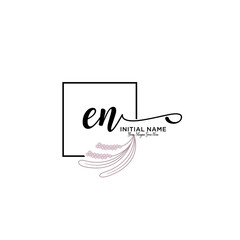 Letter EN, Beauty and fashion logo design vector, Beautiful logotype collection