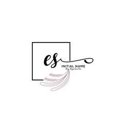 Letter ES, Beauty and fashion logo design vector, Beautiful logotype collection