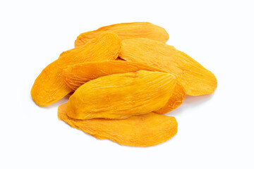 Dried mango on white background