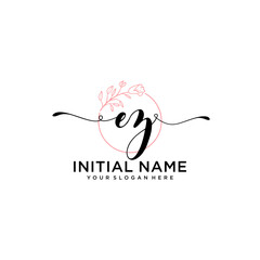 Letter EZ, Beauty and fashion logo design vector, Beautiful logotype collection