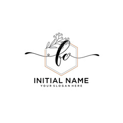 Letter FC, Beauty and fashion logo design vector, Beautiful logotype collection