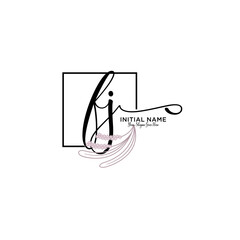 Letter FJ, Beauty and fashion logo design vector, Beautiful logotype collection