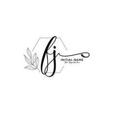 Letter FJ, Beauty and fashion logo design vector, Beautiful logotype collection